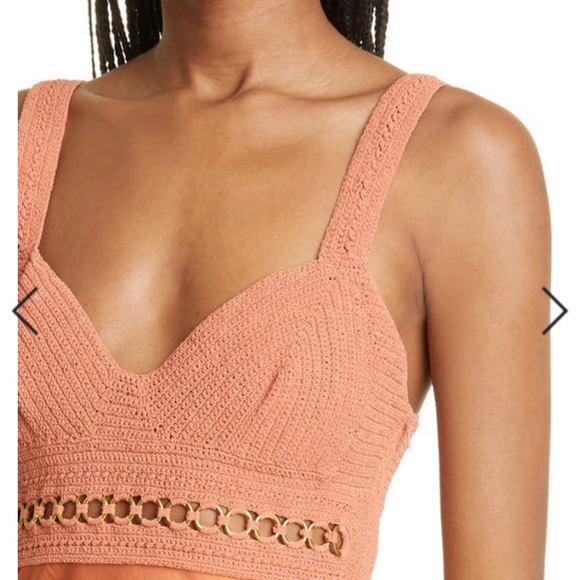 A.L.C Talia Crochet Bodice Satin Midi Dress - Picture 9 of 17